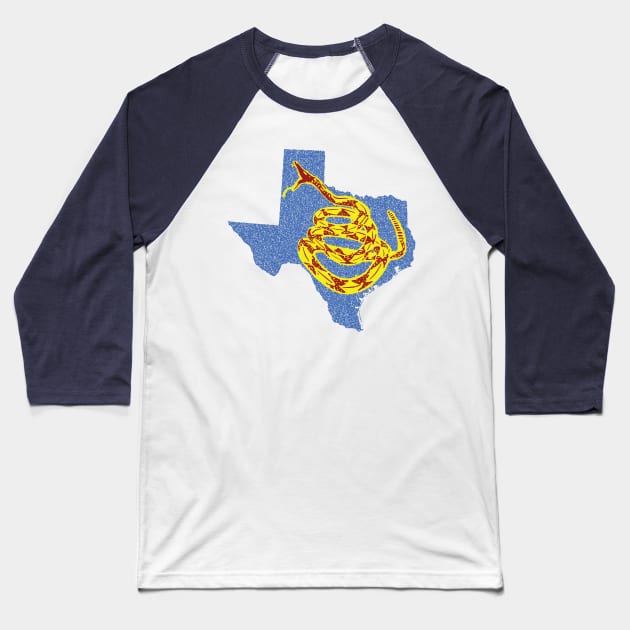 Texas Gadsden Snake Baseball T-Shirt by PelagiosCorner